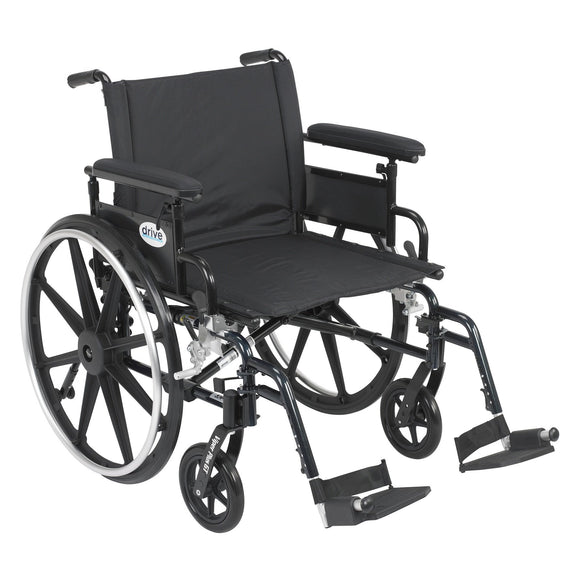Viper Plus GT Wheelchair with Flip Back Removable Adjustable Full Arms, Swing away Footrests, 22