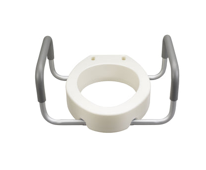 Premium Raised Elongated Toilet Seat with Removable Arms