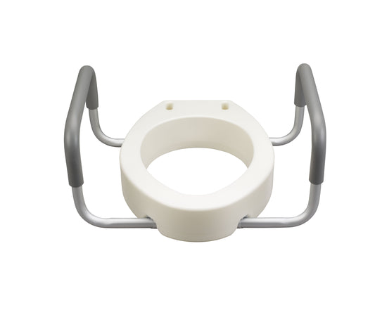 Premium Raised Elongated Toilet Seat with Removable Arms