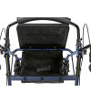 Aluminum Rollator Rolling Walker with Fold Up and Removable Back Support and Padded Seat, Blue