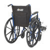 Blue Streak Wheelchair with Flip Back Desk Arms, Elevating Leg Rests, 18" Seat