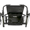 Rollator Rolling Walker with 6" Wheels, Fold Up Removable Back Support and Padded Seat, Black