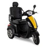 Raptor 3-wheel scooter in black and yellow