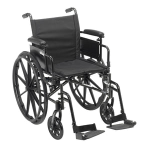 Cruiser X4 Lightweight Dual Axle Wheelchair with Adjustable Detachable Arms, Desk Arms, Swing Away Footrests, 16" Seat