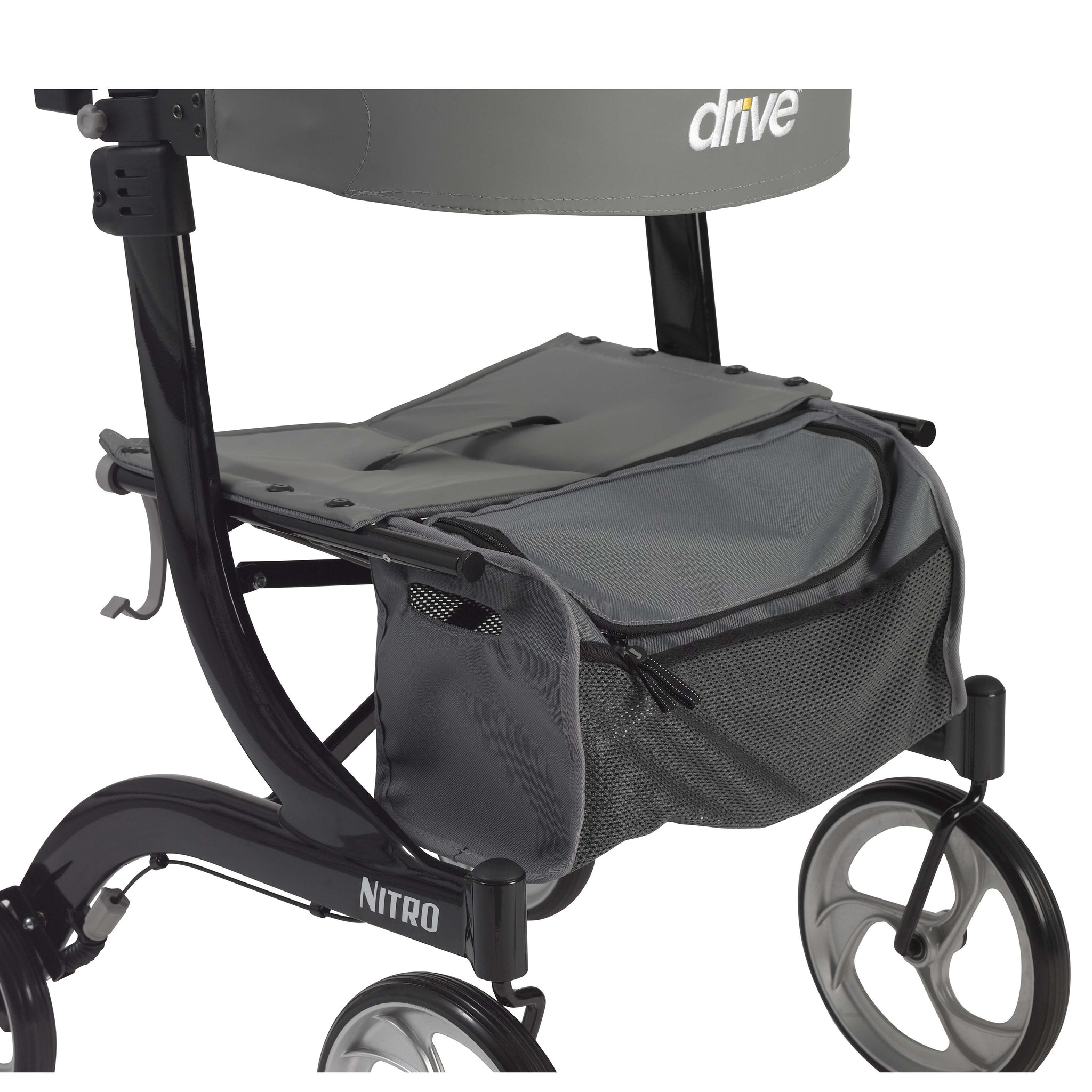 Nitro Euro Style Rollator Rolling Walker, Black – In Motion Services