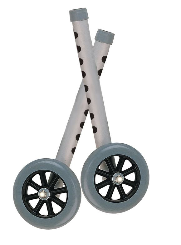Walker Wheels with Two Sets of Rear Glides, for Use with Universal Walker, 5