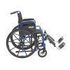 Blue Streak Wheelchair with Flip Back Desk Arms, Elevating Leg Rests, 16" Seat
