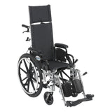 Viper Plus Light Weight Reclining Wheelchair with Elevating Leg Rests and Flip Back Detachable Arms, 12" Seat