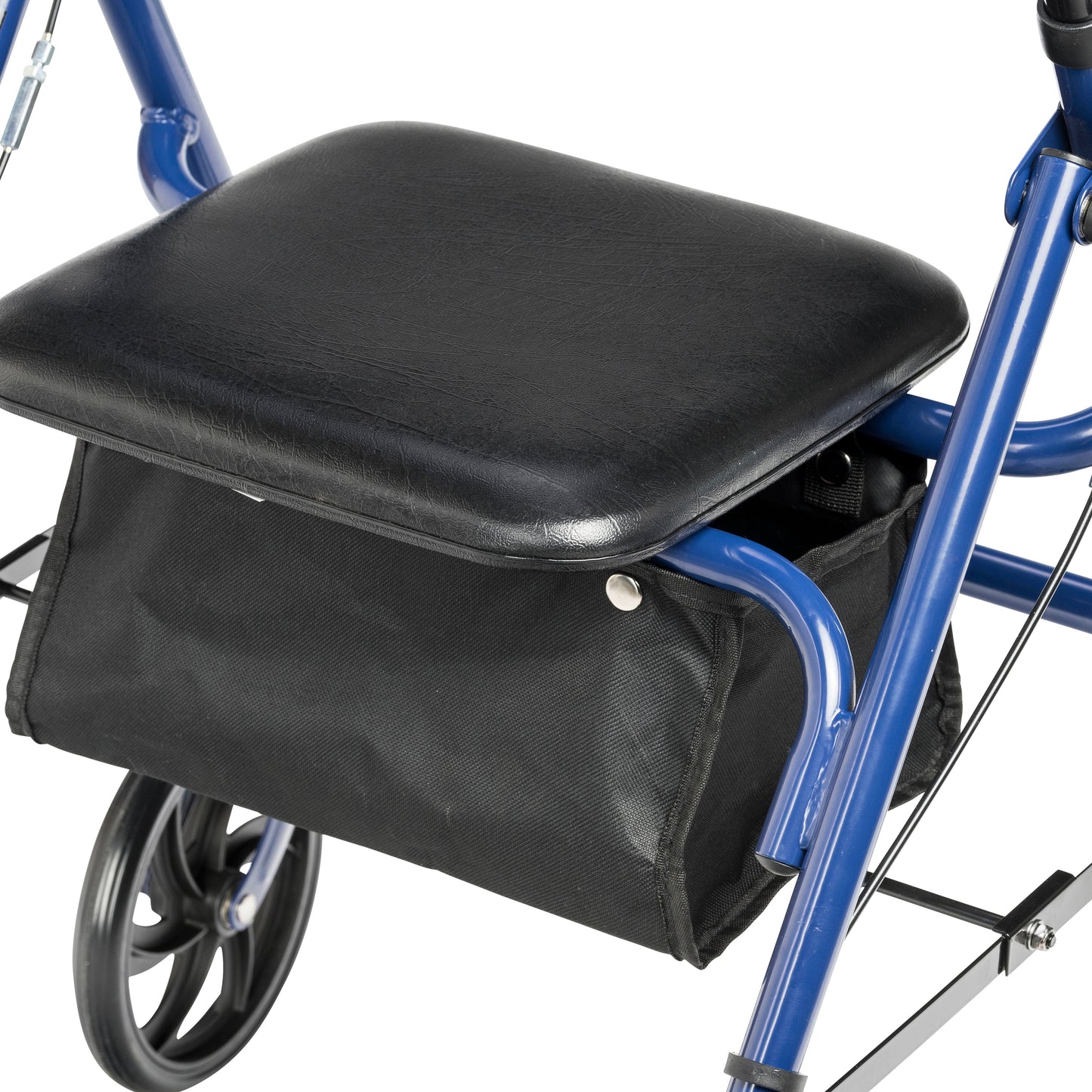 Four Wheel Rollator Rolling Walker with Fold Up Removable Back Support, Blue