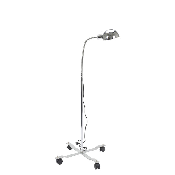 Goose Neck Exam Lamp, Dome Style Shade with Mobile Base