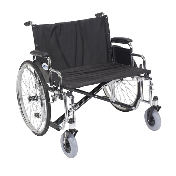 Sentra EC Heavy Duty Extra Wide Wheelchair, Detachable Desk Arms, 28