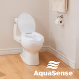 Raised Toilet Seat with Lid, White, 2"