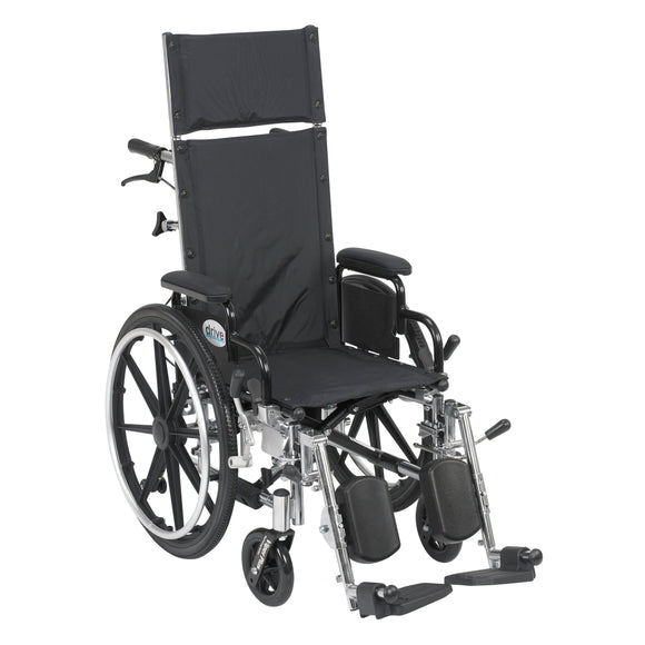 Viper Plus Light Weight Reclining Wheelchair with Elevating Leg Rests and Flip Back Detachable Arms, 14