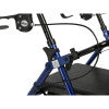 Rollator Rolling Walker with 6" Wheels, Fold Up Removable Back Support and Padded Seat, Blue
