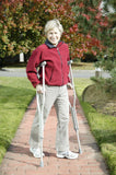 Walking Crutches with Underarm Pad and Handgrip, Tall Adult, 1 Pair