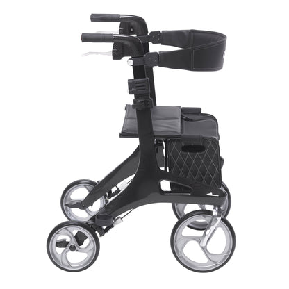 Nitro Elite CF Carbon Fiber Rollator Rolling Walker, Black